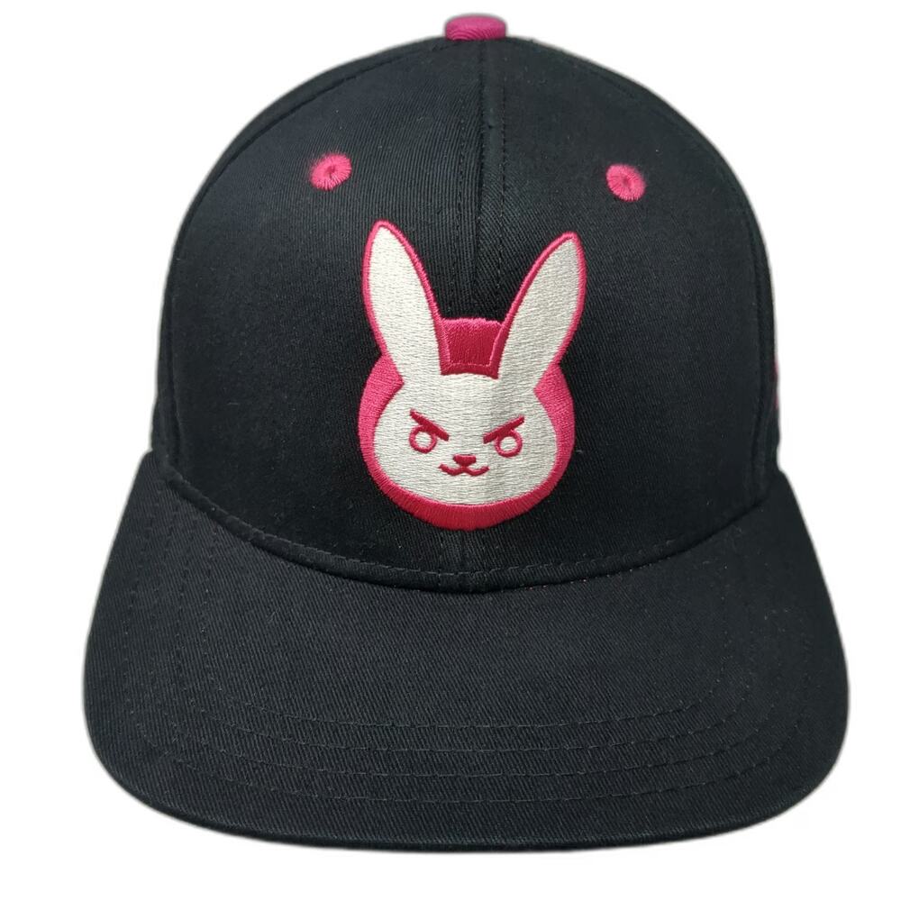 Blizzard Snapback Black Pink White One Size Overwatch D.Va Bunny Gaming Hat